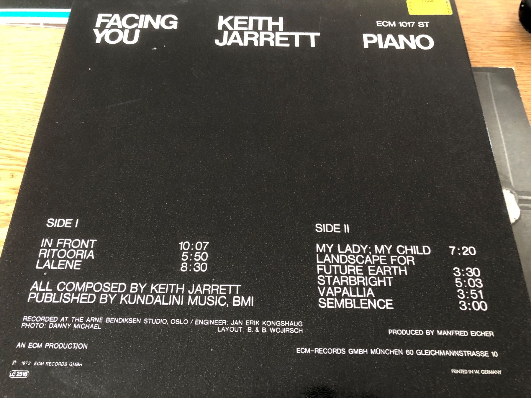 Schallplatten: Keith Jarrett Facing You – Gebraucht aus Thierachern von Dotilaso 1