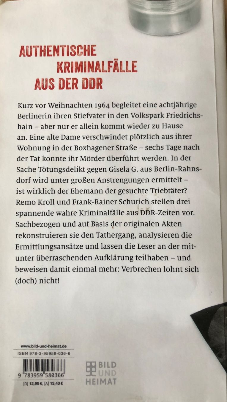 Libri: Authentische Kriminalfälle aus der DDR – Usato da Hochfelden venduto da powerplay61 1
