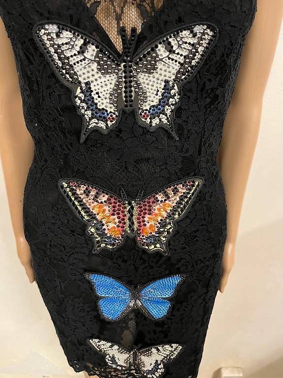 Philipp Plein Vestiti: Robe noire et papillons Philipp Plein taille S – Usato da Les Acacias venduto da kim_2dxt 1