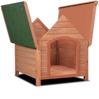 Hundehütte mit Spitzdach 82x72x85cm