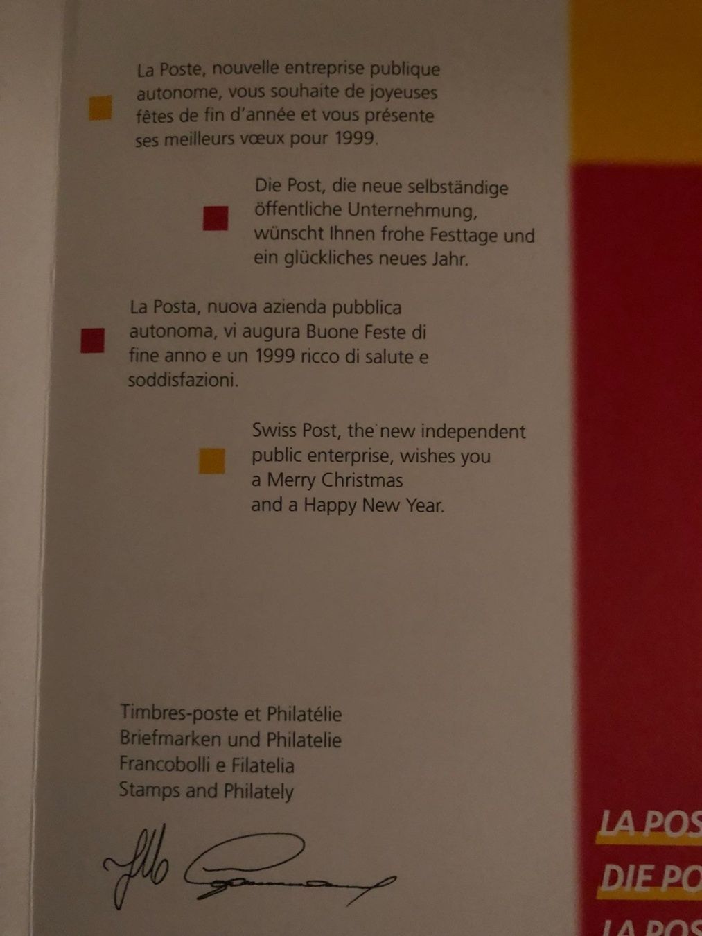 Alle Briefmarken: PTT-Weihnachtskarte 2.11.1998 – Neu (gemäss Beschreibung) aus Landquart von interesse63 3