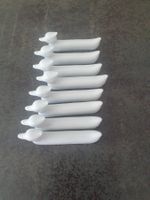Enten Design Messerhalter Set, Keramik, Weiss, Neu!