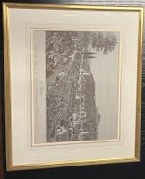 Gewobenes Seidenbild St.Gallen von Mitte 1900, Stich