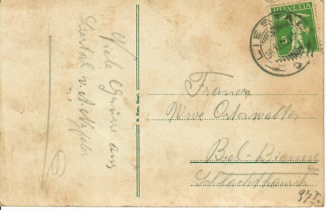 Ansichtskarten: Liestal   1910 – Gebraucht aus Hochdorf von Ziegel-16 1