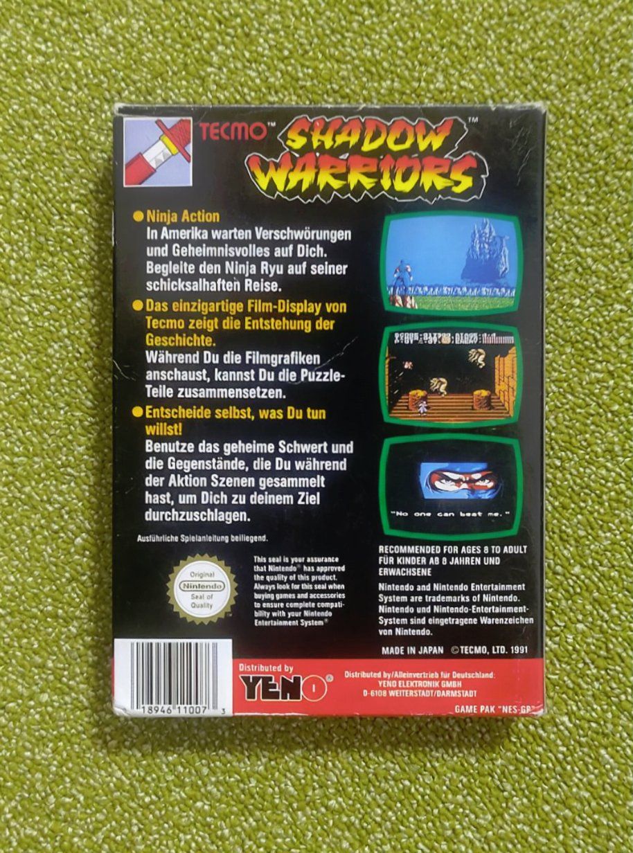 Nintendo Spiele: Shadow Warriors NES Spiel OVP – Gebraucht aus Birwinken von GTOrg 1