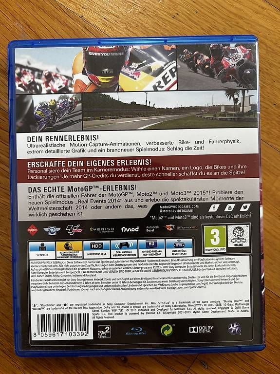 Giochi: PS4 MotoGP15 – Usato da Schattdorf venduto da Dani-T 1