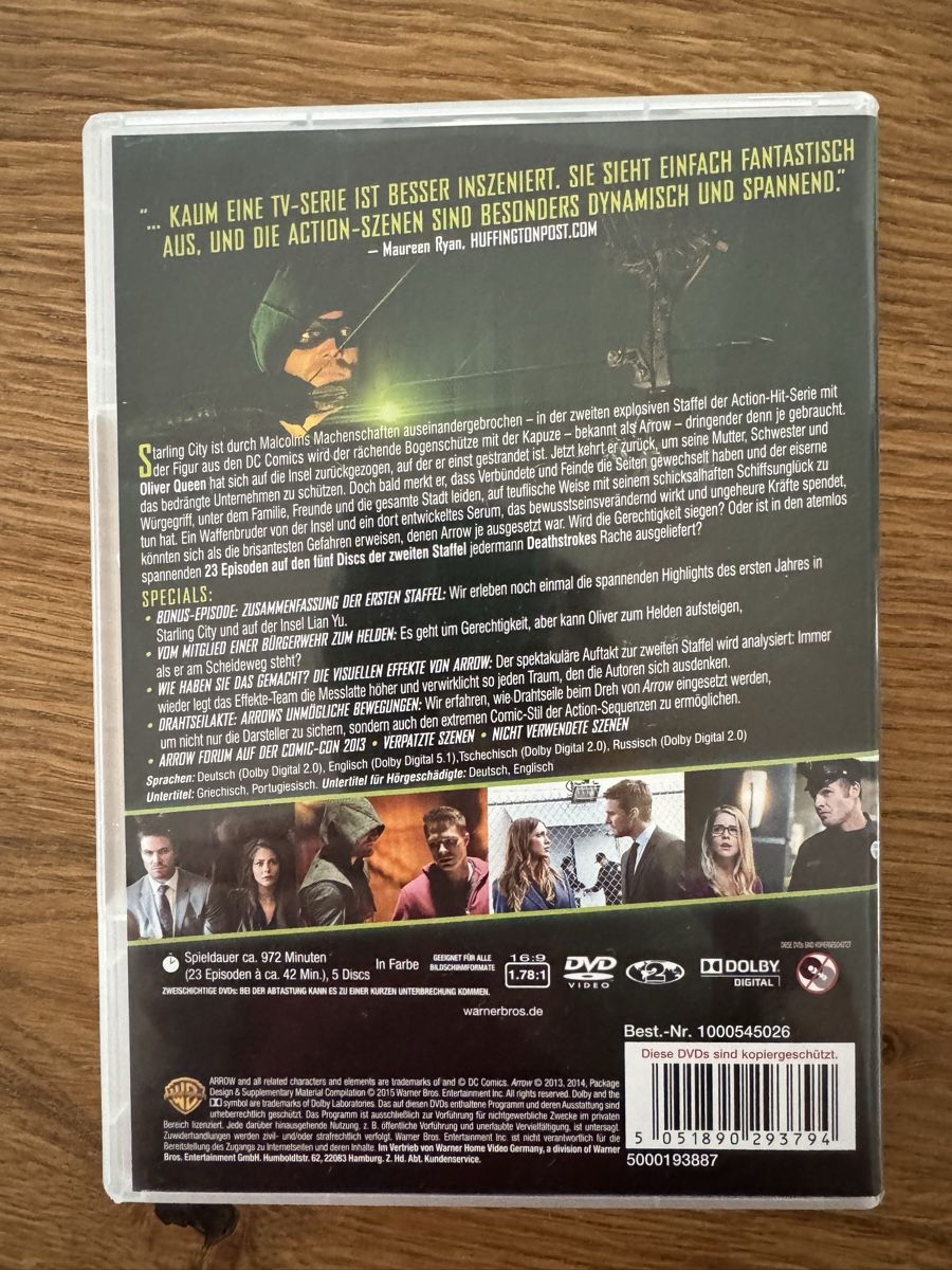 Alle DVDs: Arrow - Staffel 2 (5 DVDs) – Gebraucht aus Arlesheim von Eli_77 1