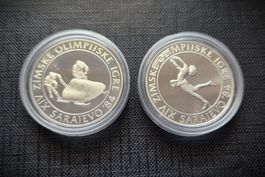 2 x 100 Dinar Jugoslawien 1983 (OLYMPIADE SARAJEVO)