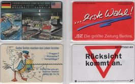 4 ungebrauchte deutsche Telefonkarten aus der S Serie