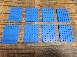lego 3036 lot de 8 pièces Blue Plate 6 x 8