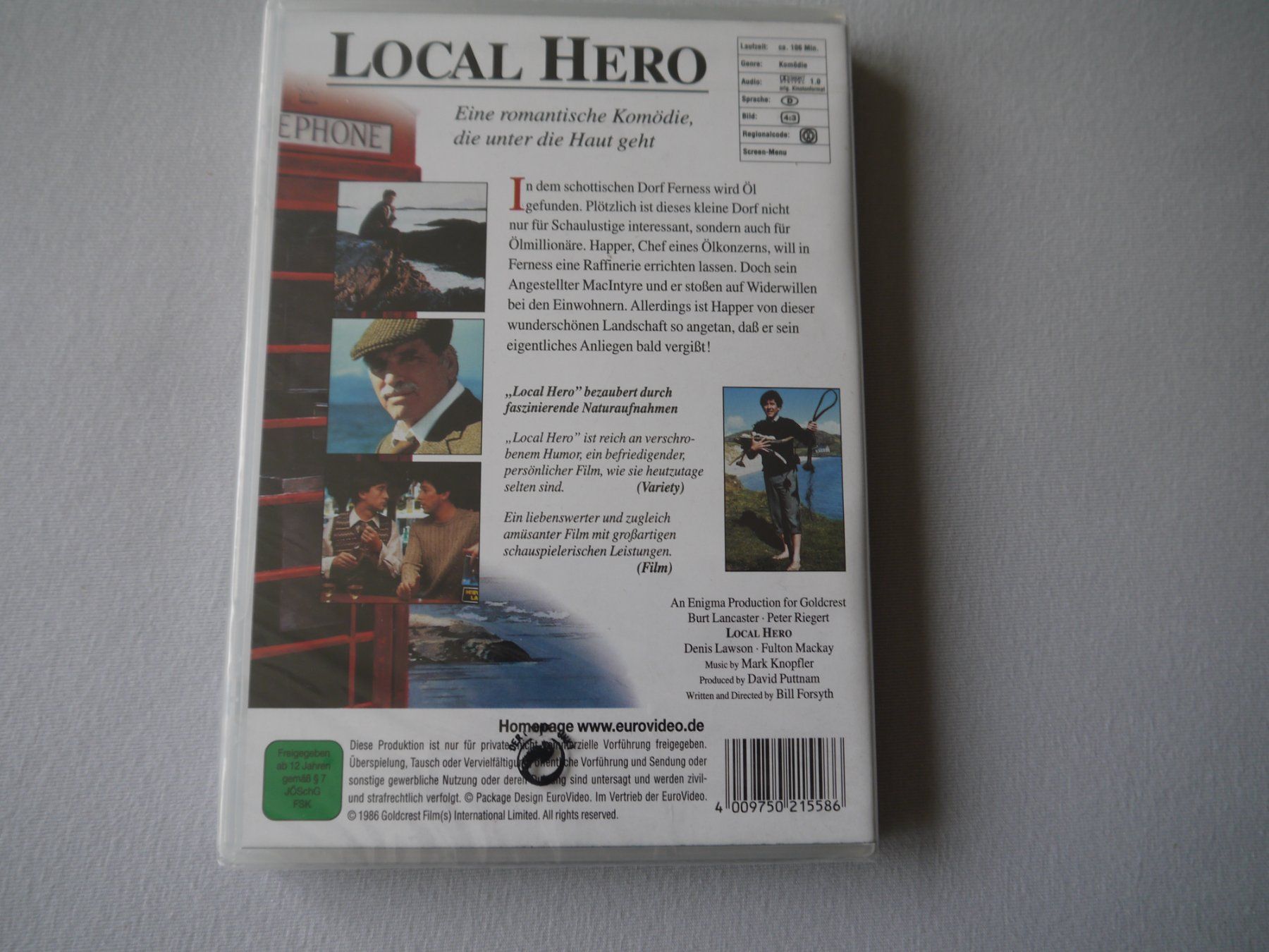 Tutti i DVDs: LOCAL HERO(1983) - Burt Lancaster/Peter Riegert – Usato da Hagendorn venduto da Blaf 1