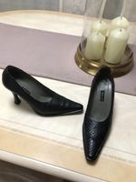 Bally Echtleder Pumps Gr.38Schwarz Schlangenprint Occasi