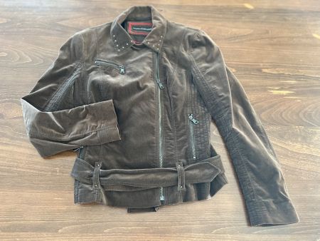 Luisa Cerano Jacke braun Samt Gr. 38 Nieten Gürtel