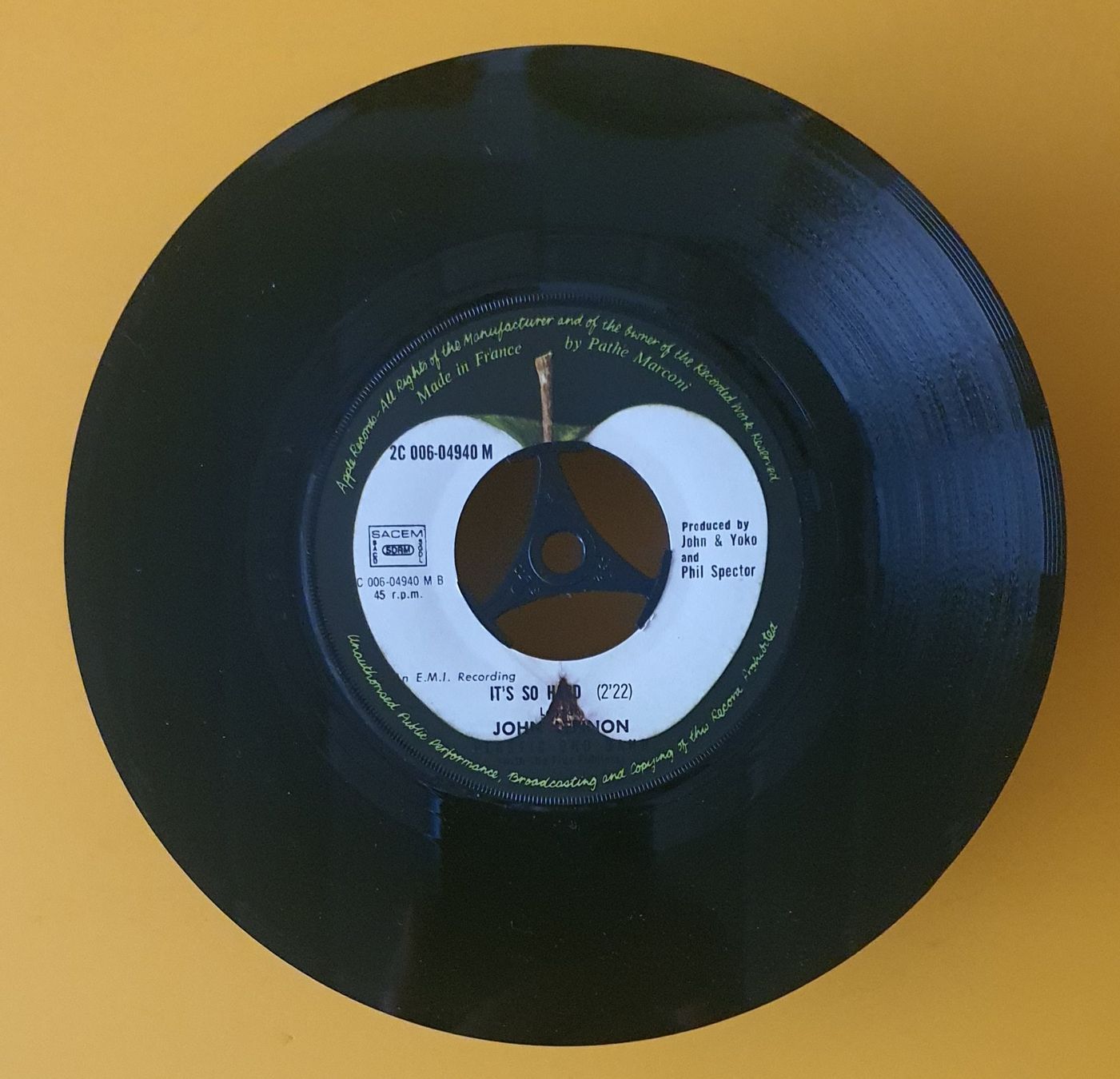 Vinyles: John Lennon - Imagine - It's so hard / 1975 / 446 – D'occasion à Grenchen par sale.manager 3