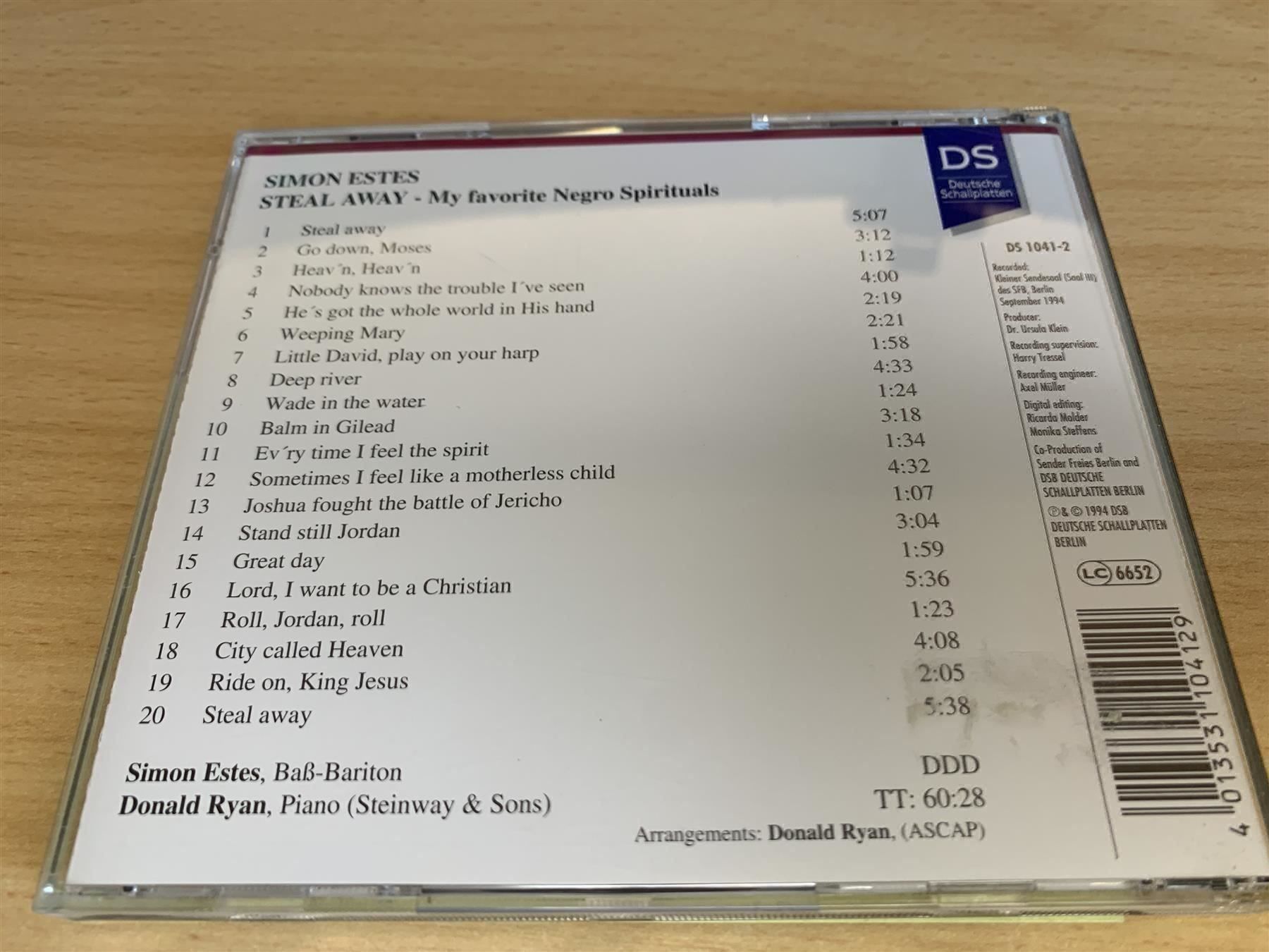CD: Simon Estes & Donald Ryan - Steal Away – Usato da Rikon im Tösstal venduto da Alpenmutz 1
