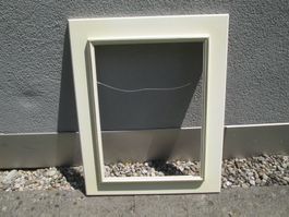 prof. gefertigter Bilderrahmen, Holz, tw vergoldet / 97 x 77