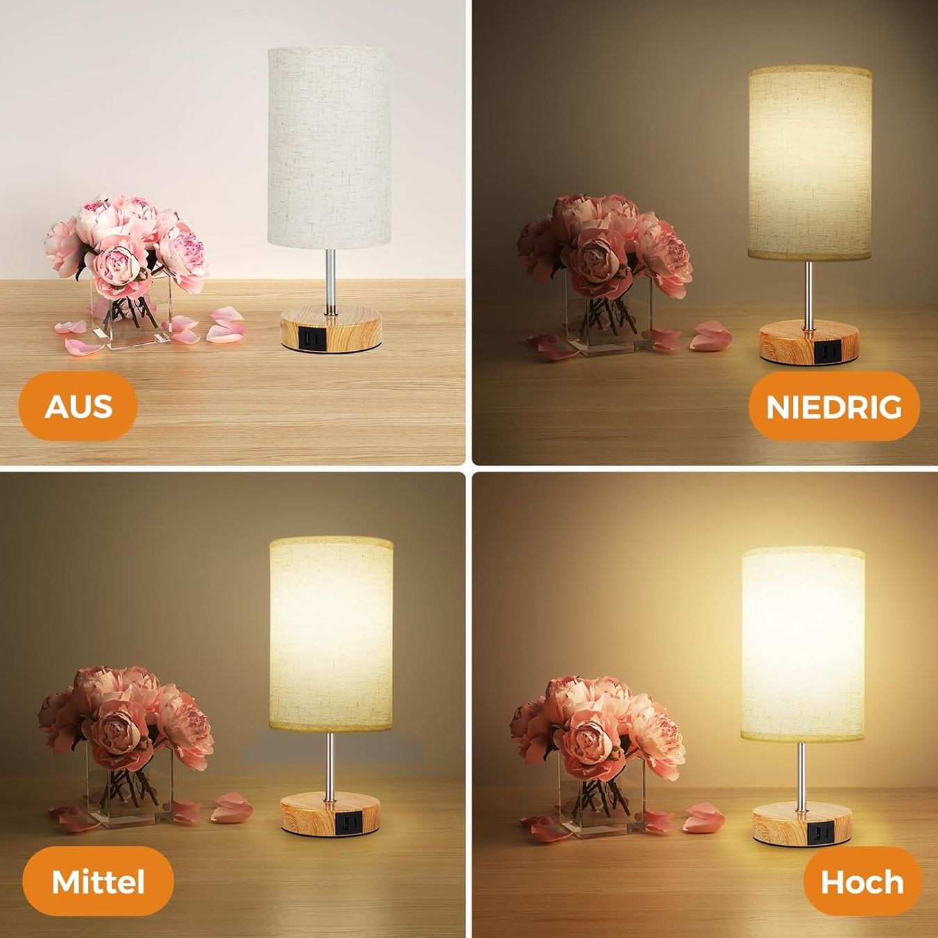 Lampade: Nachttischlampe Touch Dimmbar mit USB – Nuovo e nell'imballaggio originale da Nuglar venduto da SaleRitter 2