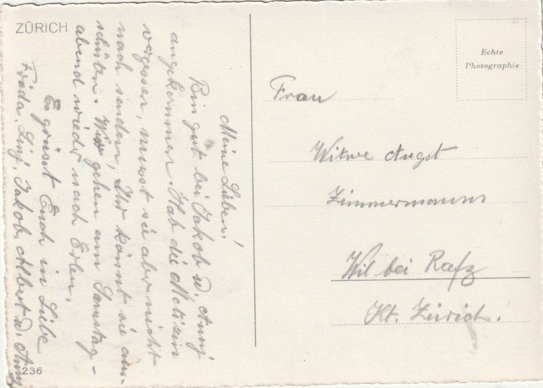 Cartes postales: Zürich. Alte Karte – D'occasion à Lumbrein par made02 1
