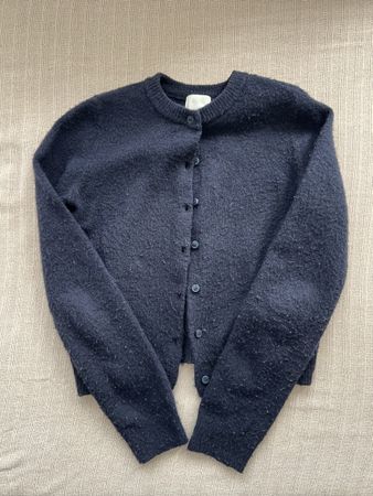 H&M Strickjacke, marineblau, Grösse XXS