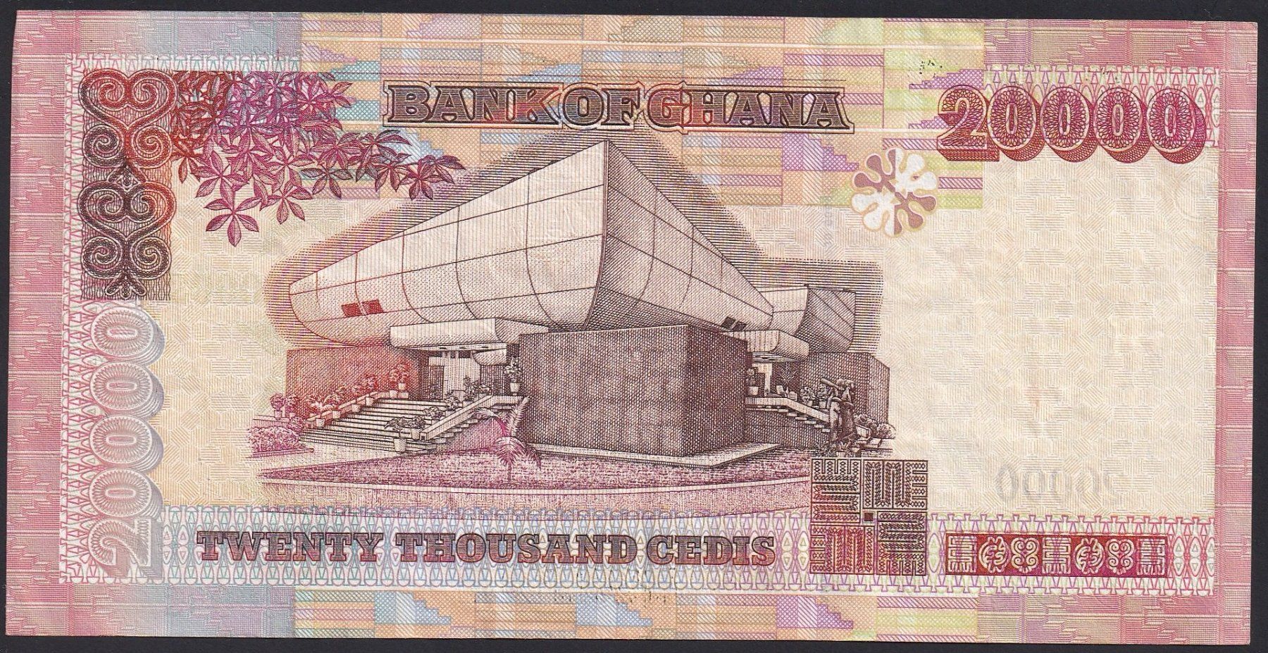 Banconote: Ghana 20'000 Cedis 2003 – Usato da Brugg AG venduto da banknoten_muesli 1
