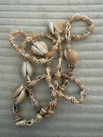 Muscheln Halskette, braun beige natur