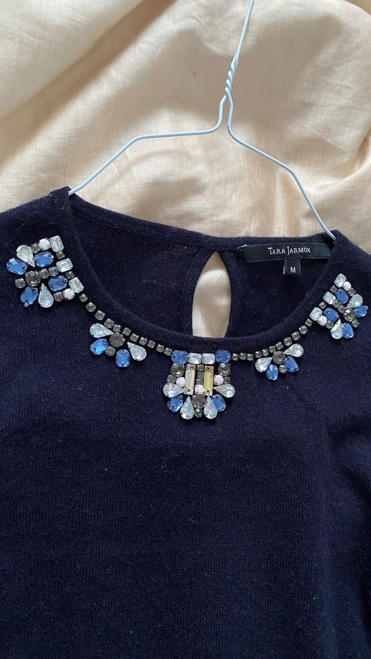 Tara Jarmon Maglioni & Felpe: Tara Jarmon Designer Pullover S blau Wolle und Kashmir – Usato da Thalwil venduto da olh_7cpg 2