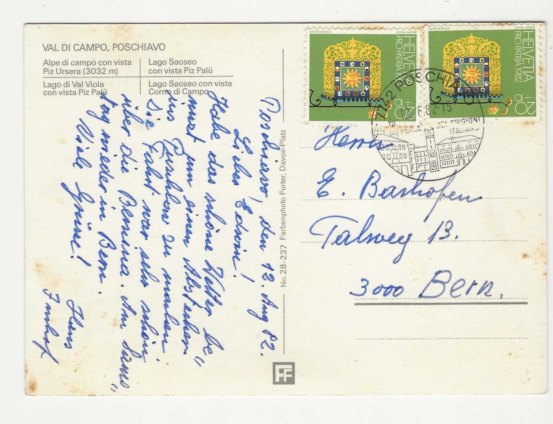 Cartes postales: VAL DI CAMPO    POSCHIAVO – D'occasion à Küttigen par rolypo 1