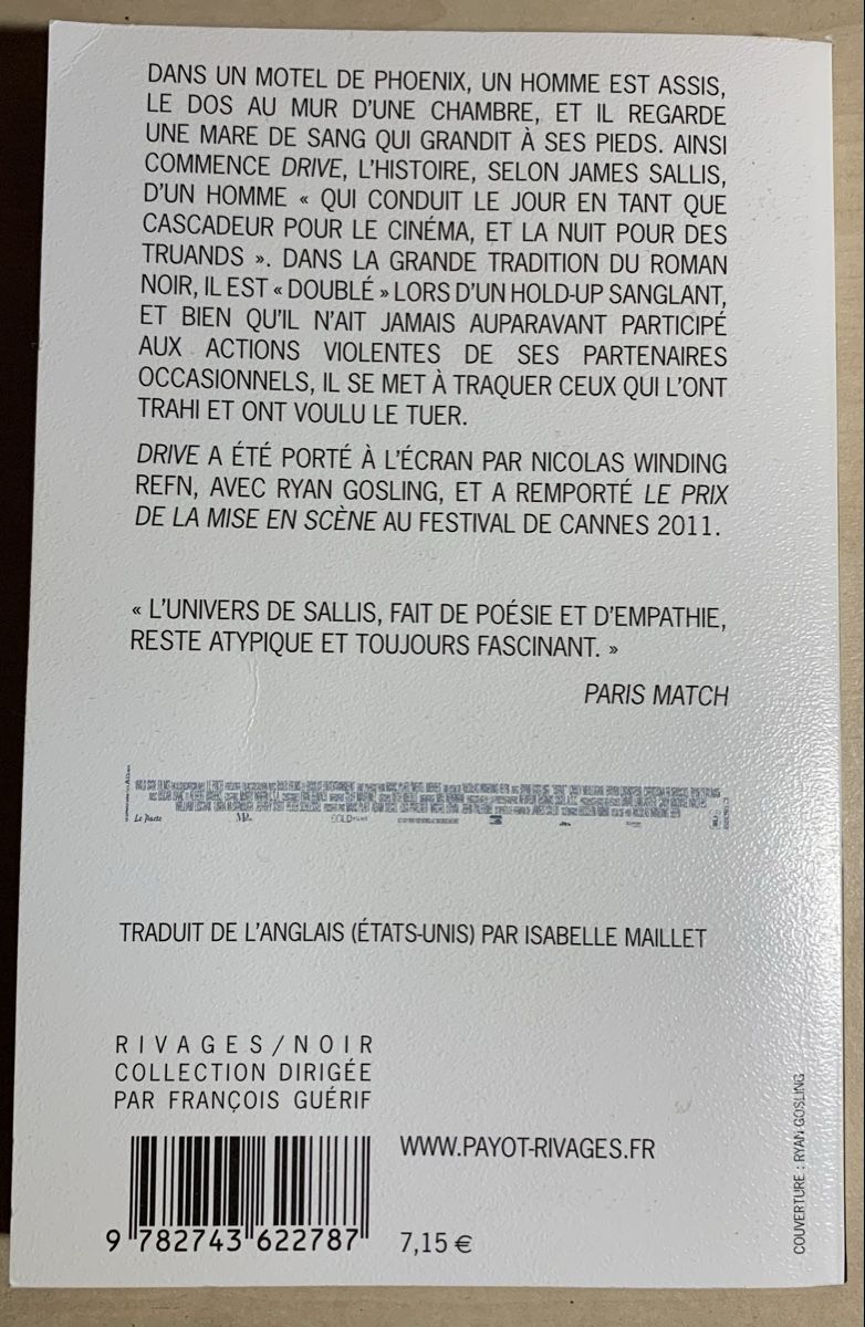 Libri: James Sallis - Drive (FR) – Usato da Valeyres-sous-Ursins venduto da ansuz_001 1