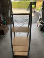 Regal Birke Metall 4 Etagen ca. H 168 cm