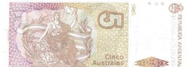 Argentinien 5 Australs 1989 P-324b UNZ