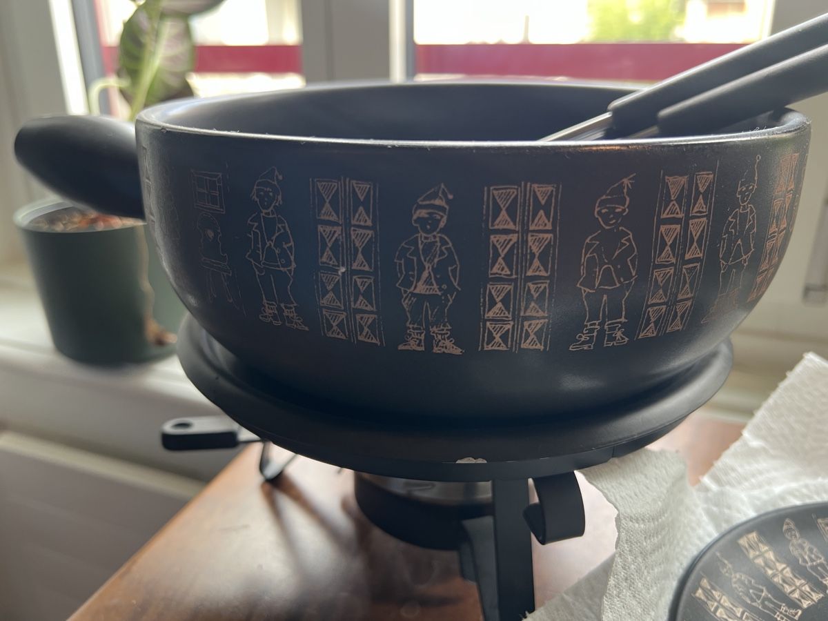 Kuhn Set di piatti: Fondue Caquelon + 4 Teller – Usato da Zürich venduto da Sarah552 1