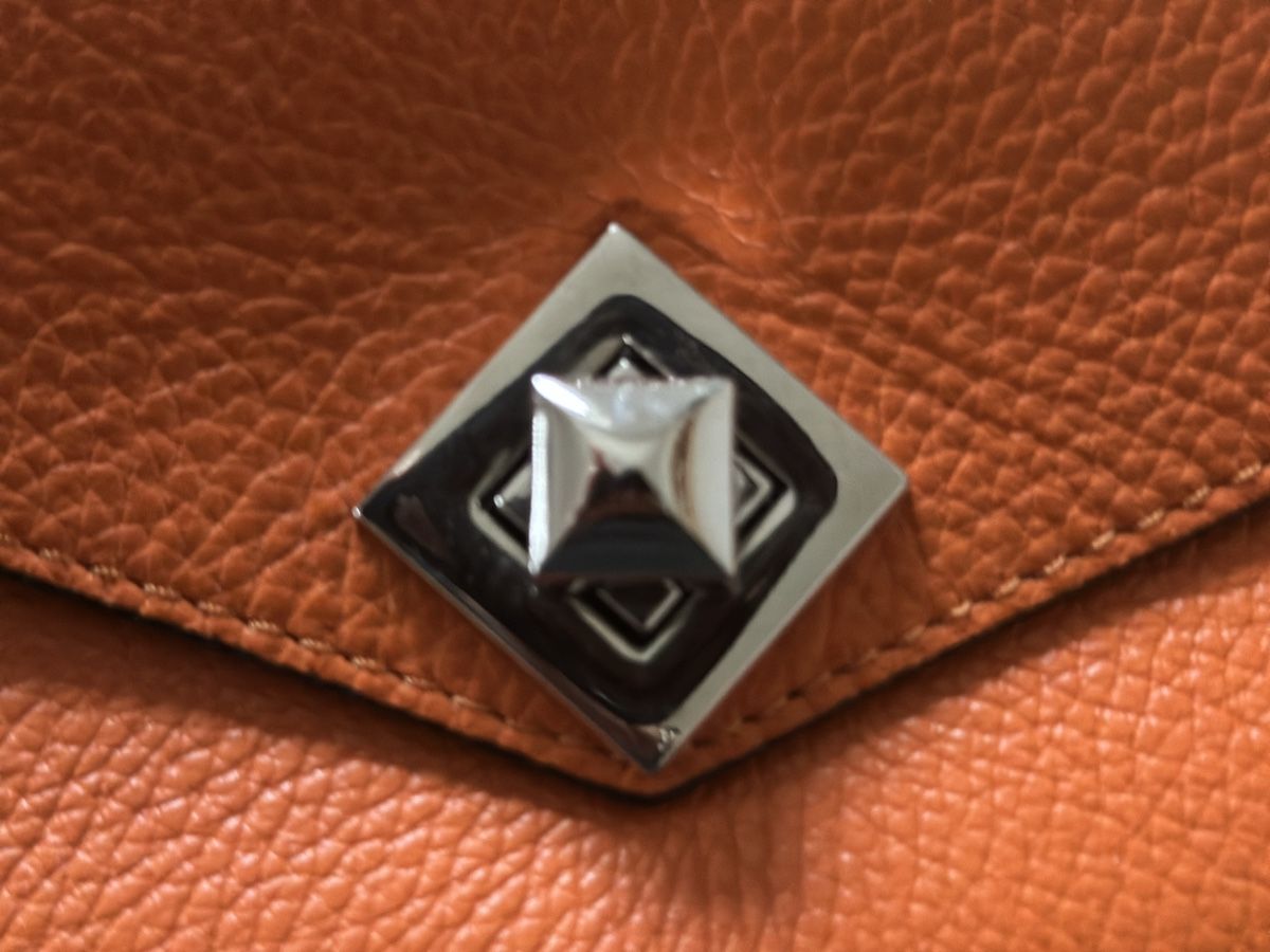 Borse da donna: Ledertasche orange mit Silberverschluss, neuwertig! – Nuovo (secondo la descrizione) da Rüschlikon venduto da Sapor 3