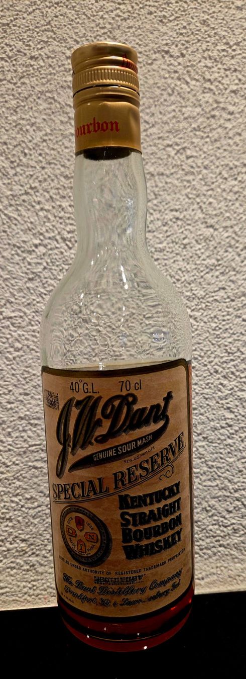 Spirituosen: 1972er J.W. Dant Special Reserve Bourbon 80 proof 700ml – Gebraucht aus Kreuzlingen von pon_h5g6