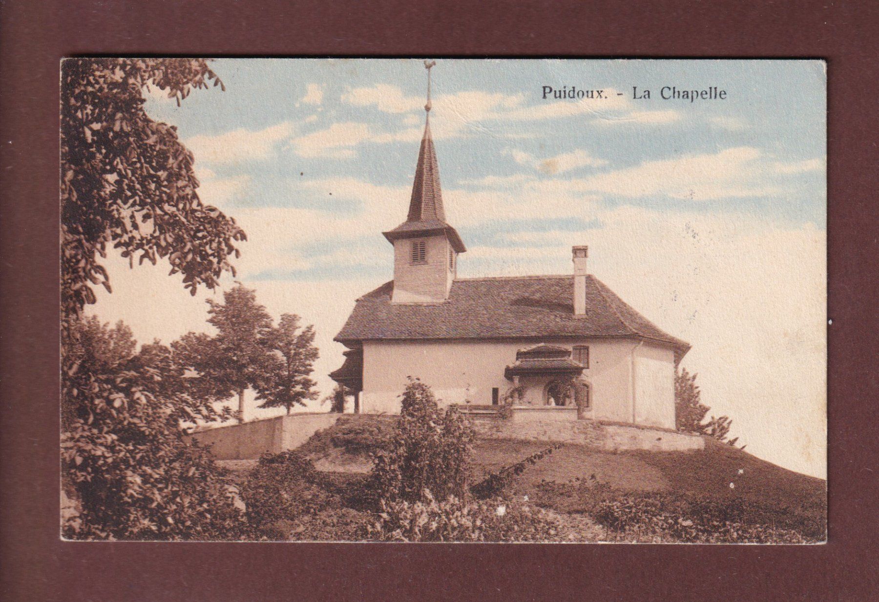 Cartoline postali: PUIDOUX - La Chapelle - 1919 – Usato da Pully venduto da nicecards-shop