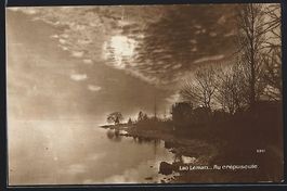 AK Lac Léman, Au crepuscule, 1917