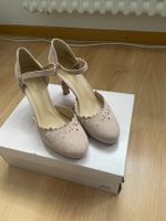 Superbequeme High Heels Gr 40 in nude ungetragen