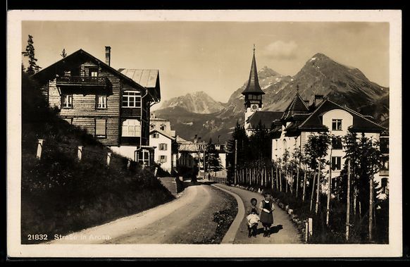 Ansichtskarten: AK Arosa, Kinder auf einer Straße – Gebraucht aus Berlin von bartko-reher