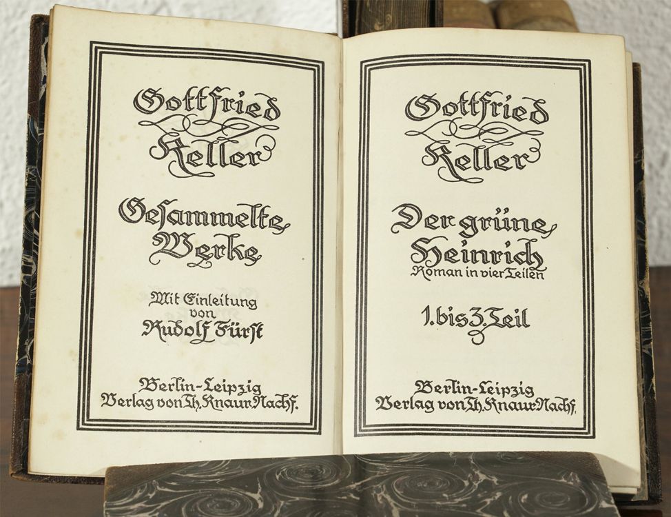 Livres: 5 Bände gesammelte Werke von Gottfried Keller, 30er-Jahre – D'occasion à Meggen par Brockitare 4