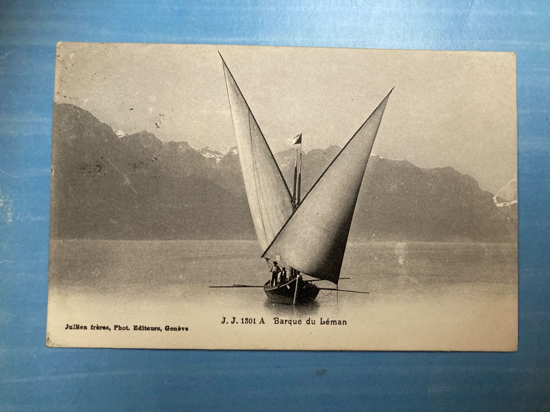 Ansichtskarten: antike Postkarte 1907 - Segelschiff – Gebraucht aus zürich von papalapa
