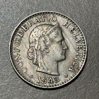 3 Abart 20 Rappen Schweiz 1943 geschlossene 4