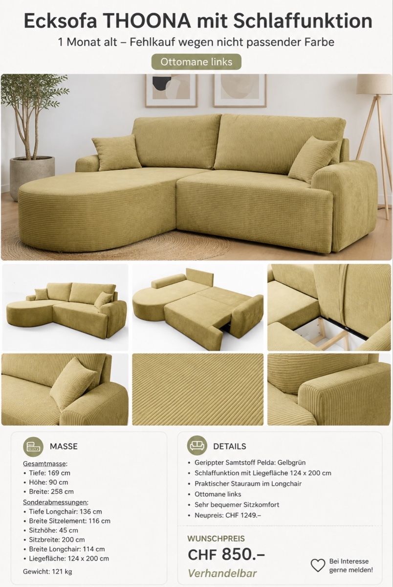 Sofas: Sofa Thoona NEU! – Neuf (Voir description) à Rothrist par 2.HAND