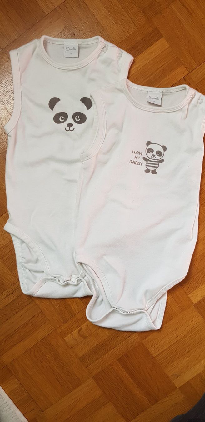 Biancheria intima: 2 Bodys ärmellos, weiss, Gr. 98 – Usato da Dietikon venduto da grafad