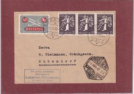 1 Volo postale - Swissair - Locarno - Barcelona 1940