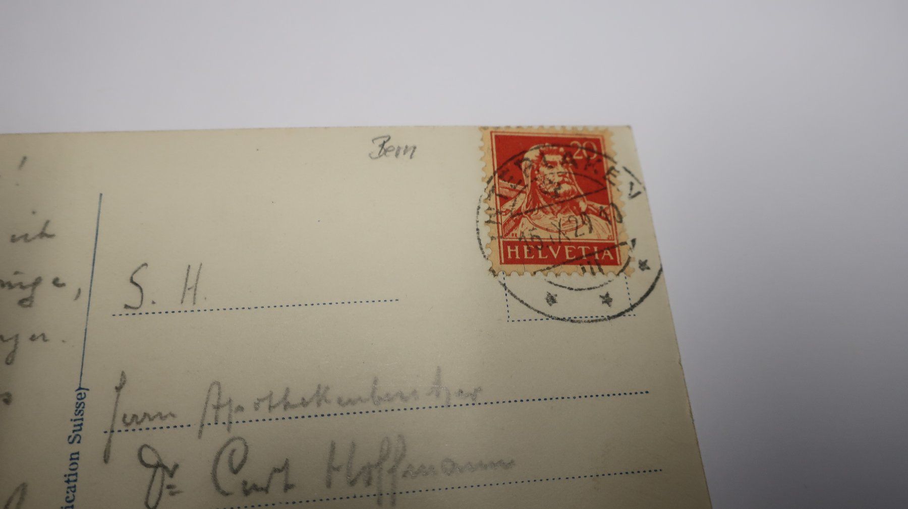 Ansichtskarten: Thun mit die Alpen  1929 – Gebraucht aus Cormoret von Pascalll2001 3