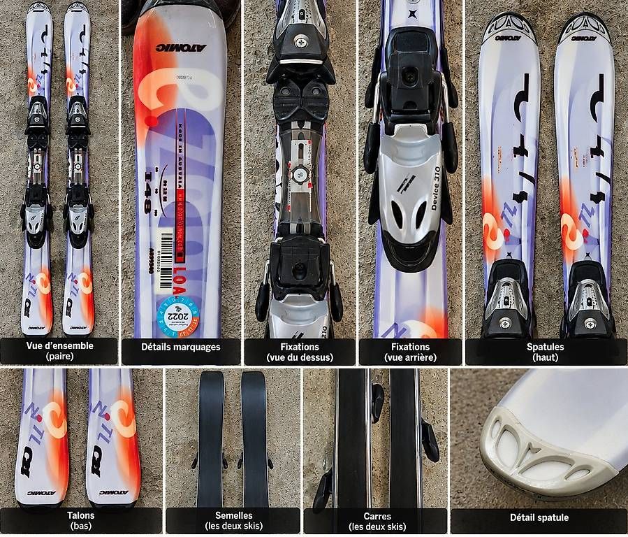 Skis: Skis  Atomic C4  148 cm  Fixations Atomic Device 310 – Gebraucht aus Chene-Bourg von Manuel1