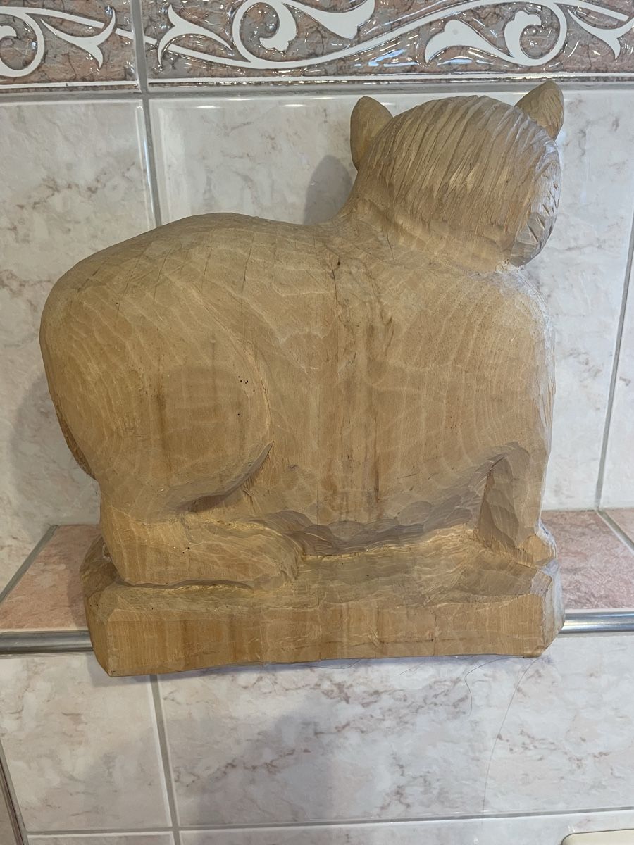 Figurines: Katze aus Holz geschnitzt – D'occasion à Felben-Wellhausen par pisa08 2