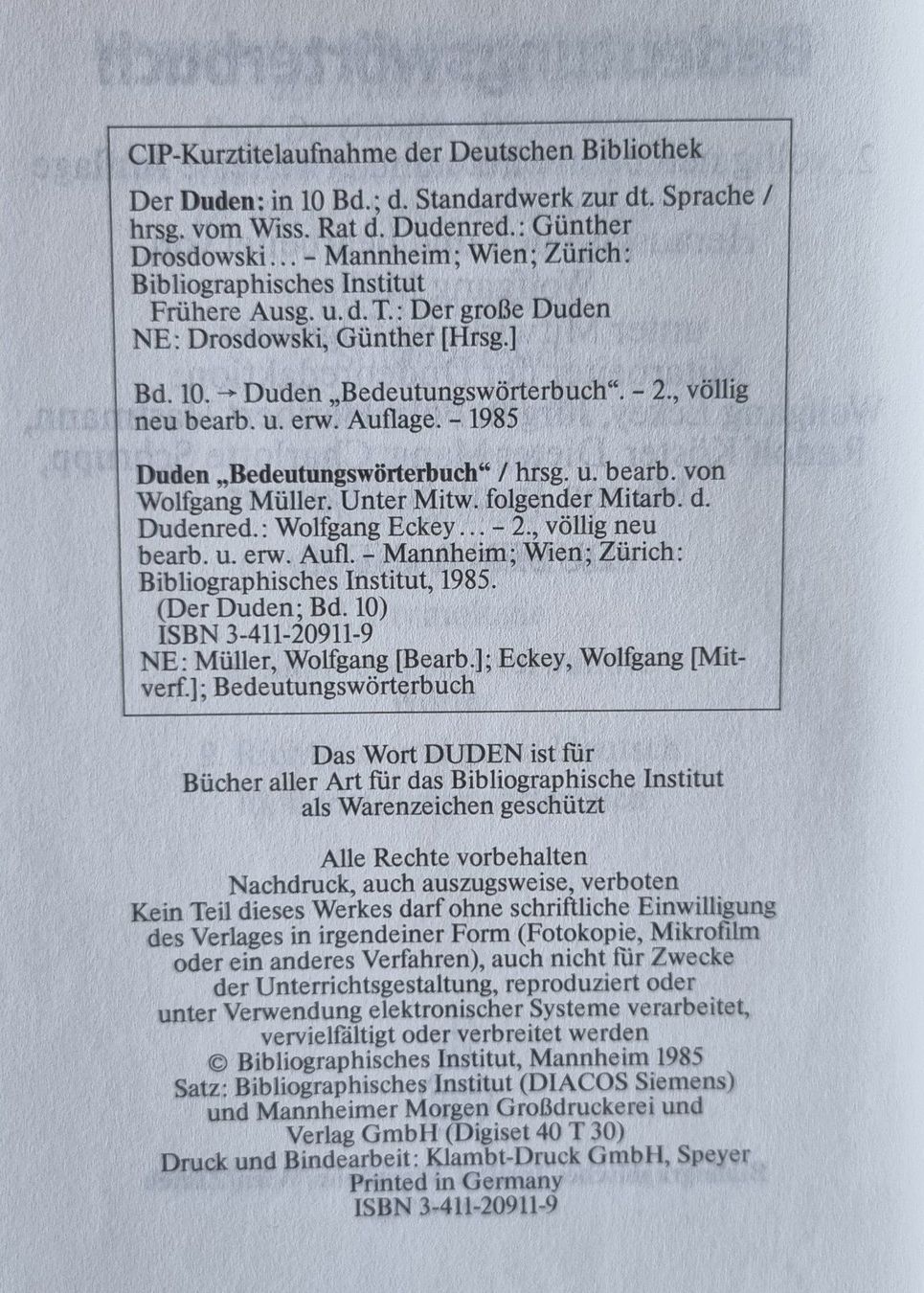 Libri: Duden - Das Bedeutungswörterbuch – Nuovo (secondo la descrizione) da Zumikon venduto da theMiinimalist 3