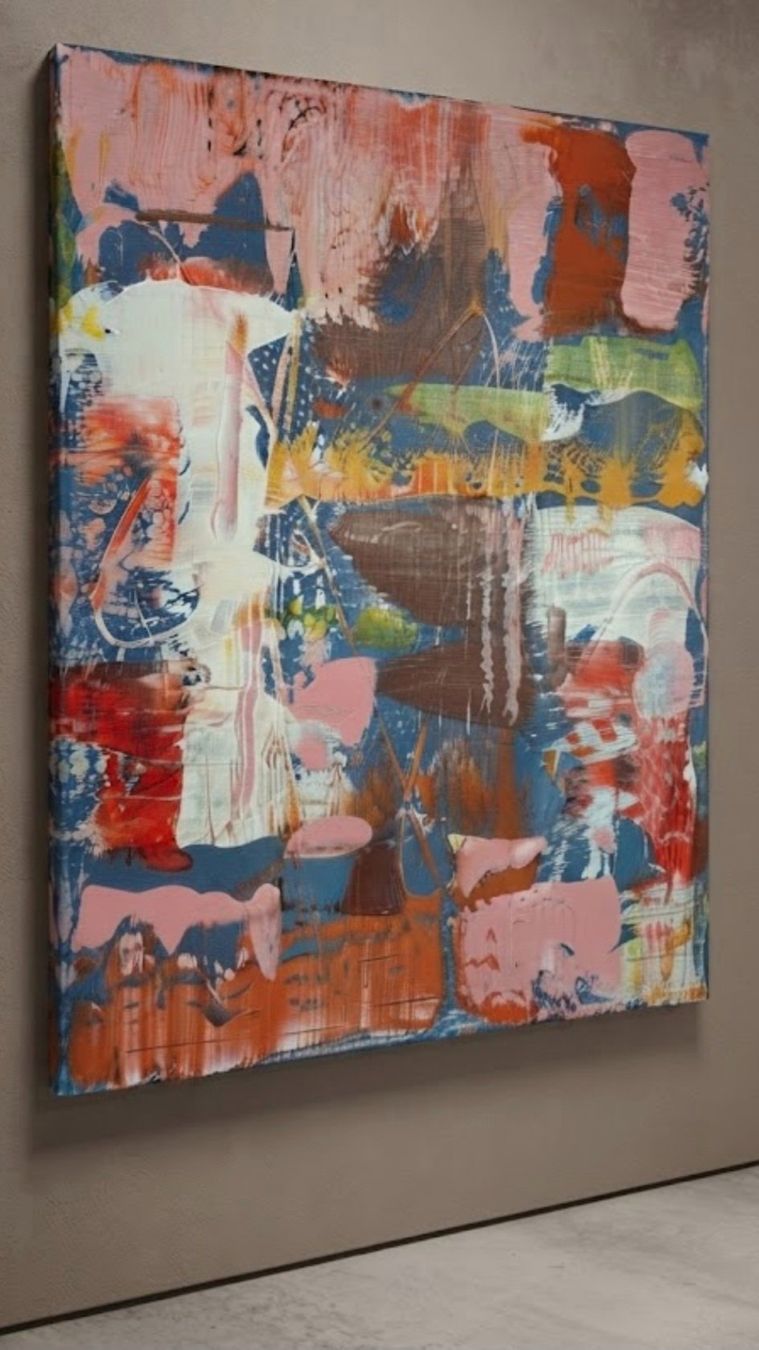 Tableaux: Gemälde Abstrakt handmade 40×50 – Neuf (Voir description) à Riehen par Steinbock1970 1