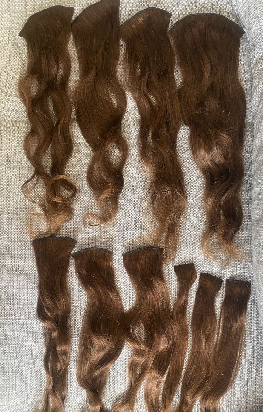 Parrucche: Echtes Haar Clip-in Extensions "Chocolate brown" – Usato da Thalwil venduto da gb_ea2000