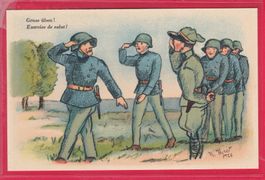 MILITÄR-JUX, GRUSS ÜBEN!, EXERCICE DE SALUT!